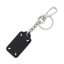 将图像加载到图库查看器中，Maison Margiela 4-Stitch Tag Key Ring White/Black Metal Leather
