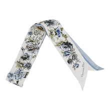 Load image into Gallery viewer, Dior Mitzah Rose White/Light Blue/Multicolor Silk100%
