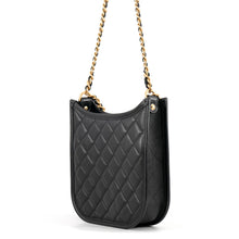 将图像加载到图库查看器中，CHANEL Matelasse Hobo Chain Shoulder Bag BlackAS4532 Lambskin
