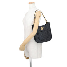 将图像加载到图库查看器中，CHANEL Matelasse Hobo Chain Shoulder Bag BlackAS4532 Lambskin
