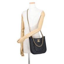 将图像加载到图库查看器中，CHANEL Matelasse Hobo Chain Shoulder Bag BlackAS4532 Lambskin
