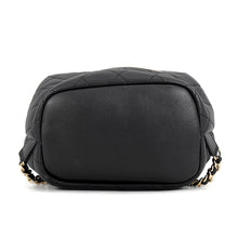 Load image into Gallery viewer, CHANEL Matelasse Coco Studded Drawstring Backpack Black Calf Leather
