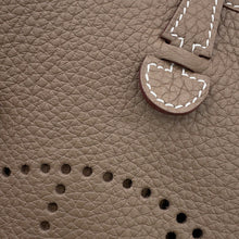 Load image into Gallery viewer, HERMES Evelyne Long Amazon Etoupe/Blue Indigo Taurillon Clemence Size TPM
