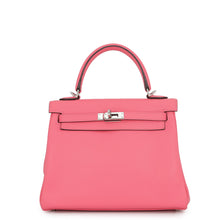 将图像加载到图库查看器中，HERMES Kelly Retourne Rose Azalee Swift Leather Size 25
