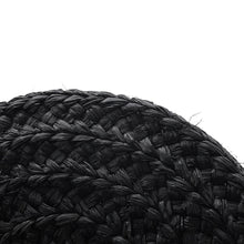 将图像加载到图库查看器中，SAINT LAURENT PARIS Panier Basket Bag Black579518 Raffia Leather Size Small
