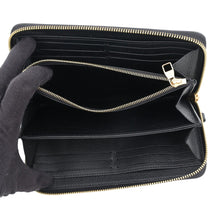 将图像加载到图库查看器中，LOUIS VUITTON Zippy Wallet Noir/BeigeM80481 Bicolor Monogram Empreinte Leather
