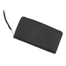 将图像加载到图库查看器中，LOUIS VUITTON Zippy Wallet NoirM61864 Monogram Empreinte Leather
