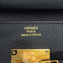 Load image into Gallery viewer, HERMES Kelly wallet long to go Black Epsom
