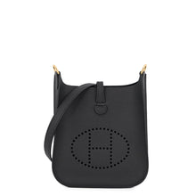 将图像加载到图库查看器中，HERMES Evelyne Sellier Black Epsom Size TPM
