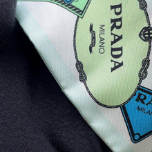 Load image into Gallery viewer, PRADA Printed Silk Twill Scarf Blue/Green1FF008 Silk100%

