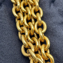 Load image into Gallery viewer, CHANEL Vintage CC Logo Sunburst Chain Belt Gold Metal
