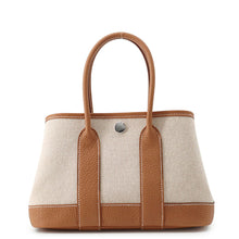 Load image into Gallery viewer, HERMES Neo Garden Gold/Ecru Toile H Viking Negonda Leather Size 23
