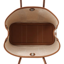Load image into Gallery viewer, HERMES Neo Garden Gold/Ecru Toile H Viking Negonda Leather Size 23

