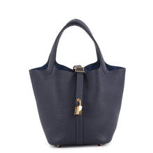 Load image into Gallery viewer, HERMES Picotin Lock Blue Nuit Taurillon Clemence Size PM
