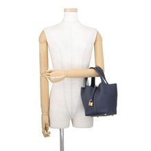 Load image into Gallery viewer, HERMES Picotin Lock Blue Nuit Taurillon Clemence Size PM
