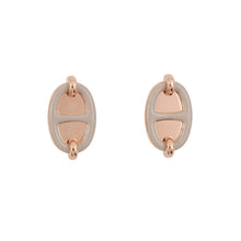 Load image into Gallery viewer, HERMES Mini Mayon Earrings Marong rasse Metal Enamel
