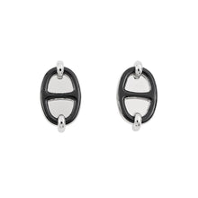 Load image into Gallery viewer, HERMES Mini Mayon Earrings Black Metal Enamel
