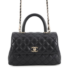 Load image into Gallery viewer, CHANEL Top handle flap Bag BlackA92990-B05061-94305 Caviar Leather Size 24
