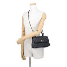 Load image into Gallery viewer, CHANEL Top handle flap Bag BlackA92990-B05061-94305 Caviar Leather Size 24
