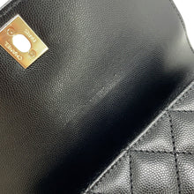 Load image into Gallery viewer, CHANEL Top handle flap Bag BlackA92990-B05061-94305 Caviar Leather Size 24
