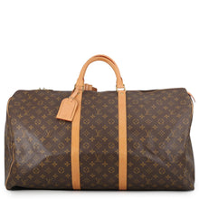 将图像加载到图库查看器中，LOUIS VUITTON Keepall BrownM41422 Monogram Size 60
