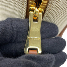 Load image into Gallery viewer, MIUMIU Bo Bag Beige/Brandy5BB163_ACRN_F062F_V_OOO Canvas Leather Size Large
