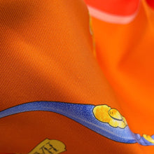 Load image into Gallery viewer, HERMES Carre court harness Size 90 Gold/Multicolor Silk100%
