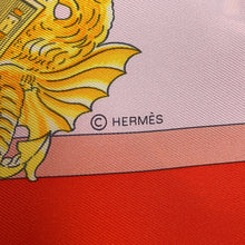 Load image into Gallery viewer, HERMES Carre court harness Size 90 Gold/Multicolor Silk100%

