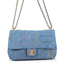 Load image into Gallery viewer, CHANEL Flap Bag Light BlueAS3135 Denim Size Small
