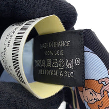 Load image into Gallery viewer, HERMES Twilly Flying Carres Volants Noir/Ciel/Multicolor Silk100%
