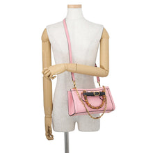 Load image into Gallery viewer, GUCCI Bamboo Diana 2-Way Handbag Pink735153 Leather Size Small
