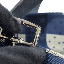 Load image into Gallery viewer, HERMES Etrivière Shopping Bag Tote Blue Abyss/Ecru/Black Toile H・Plume Viking Vache Hunter Leather

