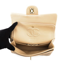 Load image into Gallery viewer, CHANEL Matelasse W flap Chain Shoulder Bag BeigeA01113 Lambskin Size 23

