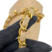 Load image into Gallery viewer, CHANEL Matelasse W flap Chain Shoulder Bag BeigeA01113 Lambskin Size 23
