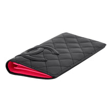 Load image into Gallery viewer, CHANEL Cambon Line Long Wallet Black/PinkA26717 Leather/Enamel
