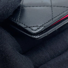 Load image into Gallery viewer, CHANEL Cambon Line Long Wallet Black/PinkA26717 Leather/Enamel
