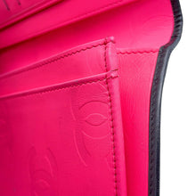 Load image into Gallery viewer, CHANEL Cambon Line Long Wallet Black/PinkA26717 Leather/Enamel
