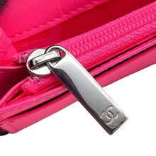 Load image into Gallery viewer, CHANEL Cambon Line Long Wallet Black/PinkA26717 Leather/Enamel
