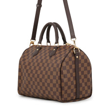 将图像加载到图库查看器中，LOUIS VUITTON Speedy Bandouliere RedN40590 Damier Ebene Canvas Size 30
