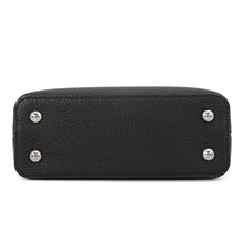 将图像加载到图库查看器中，LOUIS VUITTON Capucines Noir/Blue/PinkM56072 Taurillon Leather Plexiglas Size Mini
