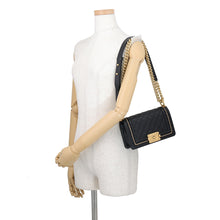 Load image into Gallery viewer, CHANEL Boy Chanel ChainShoulder Bag BlackA67085 Lambskin Size 20

