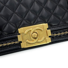 Load image into Gallery viewer, CHANEL Boy Chanel ChainShoulder Bag BlackA67085 Lambskin Size 20
