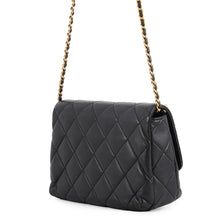 Load image into Gallery viewer, CHANEL Matelasse Pearl Logo Chain Shoulder Bag BlackAS5011-B17360-94305 Lambskin Rhinestone Faux Pearl
