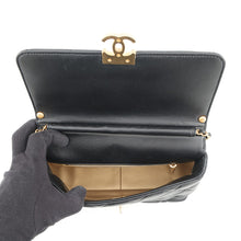 Load image into Gallery viewer, CHANEL Matelasse Pearl Logo Chain Shoulder Bag BlackAS5011-B17360-94305 Lambskin Rhinestone Faux Pearl
