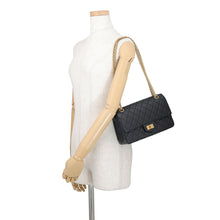 Load image into Gallery viewer, CHANEL 2.55 Double Flap Chain Shoulder Bag BlackA37586-Y04634-C3906 Aged Calf Leather Size 24
