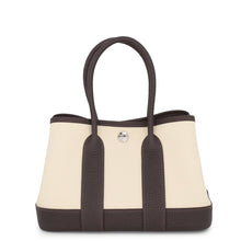 将图像加载到图库查看器中，HERMES Neo Garden BeBlanc/Vanilla Toile Officier Negonda Leather Size 23
