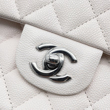 Load image into Gallery viewer, CHANEL Matelasse W Flap ChainShoulder Bag WhiteA01112 Caviar Leather Size 25
