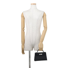 将图像加载到图库查看器中，HERMES Mini Kelly 2 Black Epsom
