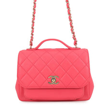 Load image into Gallery viewer, CHANEL Matelasse Business Affinity 2-Way Shoulder Bag PinkA93607 Caviar Leather Size Medium
