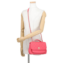 Load image into Gallery viewer, CHANEL Matelasse Business Affinity 2-Way Shoulder Bag PinkA93607 Caviar Leather Size Medium

